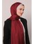 Bordo Halka Desen Monogram Şal 2
