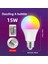 LED Renkli Ampul E27 Vidalı Ampul Lamba Karartma Gücü 15W (Yurt Dışından) 5