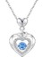 Kadınlar Için Kalp Atan Kalp Şeklinde Gümüş Kolye Kalp Atan Elektrokaplama Mavi Kalp Kolye Ucu (Yurt Dışından) 1