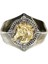 Retro Ortaçağ Savaşçı At Rozeti Yüzük Erkek Kişilik Tüm Uyumlu Niş Tasarım Serçe Parmak Yüzük (Yurt Dışından) 2