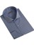Gri Mavi Comfort Fit Uzun Kol Gömlek 2