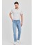 Erkek Fit Dar Kesim Pamuklu Esnek Jean Kot Denim Pantolon 5
