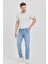 Erkek Fit Dar Kesim Pamuklu Esnek Jean Kot Denim Pantolon 7