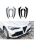 Araba Ön Tampon Spoyleri Ayırıcı Kapağı Yan Dudak Ayırıcı Kaplama Alfa Romeo Stelvio 2017+ Parlak Siyah (Yurt Dışından) 3