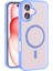 iPhone 16 Kılıf Magsafe Şarj Özellikli Mat Arka Yüzey Mbfx Sio Kapak-Lila 1