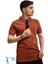 Erkek Slim Fit Dar Kesim Pamuklu Yumuşak Doku Nefes Alan Kumaş Kıvrılmaz Yaka Haki Polo Yaka Tişört Tarçın Siyah 2