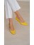 Aroya Sarı Hakiki Deri Topuklu Ayakkabı 2