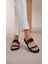 Tokyo Kahve Süet Hakiki Deri Kadın Terlik 4