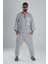 Erkek Gri Keten Pamuk Oversize Şalvar Takım COC1285 1