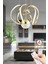 Kumandalı Bigiee Ledli Üç Renk Gold Lüx Modern Led Avize 2