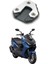 Kymco KRV180 2021 2022 Motosiklet Ayak Yan Standı Pad Plaka Kickstand Destek Uzatma Mavi (Yurt Dışından) 2
