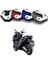 Kymco KRV180 2021 2022 Motosiklet Ayak Yan Standı Pad Plaka Kickstand Destek Uzatma Mavi (Yurt Dışından) 4