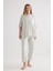Kadın Plus Size Viscose Uzun Pijama Altı 3