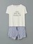Lcw Dream Indigo Bisiklet Yaka Baskılı Kadın Şortlu Pijama Takımı 4