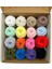 Velvet Slim Mini Kutu Örgü İpliği Kadife İp Amigurumi İpliği 16 Adet El Örgü İpliği 2