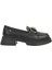Kadın Siyah Baskı Loafer Günlük Ayakkabı 1