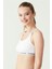 Lisanslı %95 Pamuklu Kadın Çapraz Askılı Cuplu Büstiyer 2'li Paket / Beyaz 2