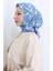 Desenli Soft Eşarp 90202-05 Lila Yeşil 2
