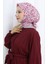 Desenli Soft Eşarp 90203-03 Gri Fuşya 1