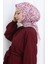 Desenli Soft Eşarp 90203-03 Gri Fuşya 2