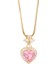 BINRONG0108 Altın Kalp Pembe Zirkonyum Kolye (Yurt Dışından) 1