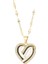BINRONG0164 Altın Iç Içe Geçmiş Kalp Zirkon Kolye (Yurt Dışından) 1