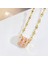 BINRONG0074 Pembe Pırlantalı Küçük Barbar Zirkon Kolye (Yurt Dışından) 2