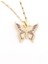 BINRONG0139 Altın Kelebek Zirkonyum Kolye (Yurt Dışından) 1