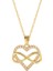 BINRONG0062 Altın Kalp Zirkonyum Kolye (Yurt Dışından) 1