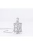 BINRONG0390 Gümüş Ton Baget Zirkon Taşlı Kolye (Yurt Dışından) 2