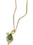 BINRONG0130 Altın Yaprak Yeşil Gözyaşı Zirkon Kolye (Yurt Dışından) 1