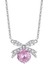 BINRONG0291 Gümüş Fiyonk Pembe Zirkon Kolye (Yurt Dışından) 1