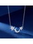 BINRONG0403 Gümüş Yıldız ve Ay Zirkon Taşlı Kolye (Yurt Dışından) 2