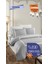 Buckingham V.2 %100 Pamuk Saten King Size (XL/Battal) Çift Kişilik Nevresim Takımı - Gri Beyaz 1