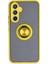 Samsung Galaxy A54 5g Kılıf Montreal Yüzüklü Silikon Kapak - Sarı 1