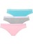 Lisanslı Pamuklu Kadın Slip Külot 3'lü Özel Kutulu Paket / Mint - Pembe - Gri 1