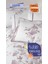 Florentina V.2 %100 Pamuk Saten King Size (XL/Battal) Nevresim Takımı - Beyaz-Mor Desen 1