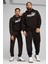 ESS No. 1 Logo Poly Pants Siyah Erkek Eşofman Altı 4