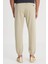 Slim Fit Dar Kesim Bej Erkek Pantolon 2