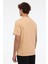 Short Sleeve Graphic Slub Kahverengi Erkek Kısa Kol T-Shirt 2