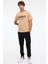 Short Sleeve Graphic Slub Kahverengi Erkek Kısa Kol T-Shirt 4