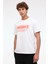 Short Sleeve Graphic Slub Beyaz Erkek Kısa Kol T-Shirt 1