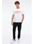 Short Sleeve Graphic Slub Beyaz Erkek Kısa Kol T-Shirt 3