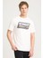 Bisiklet Yaka T-shirt Beyaz Erkek Kısa Kol T-Shirt 1