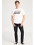 Bisiklet Yaka T-shirt Beyaz Erkek Kısa Kol T-Shirt 3