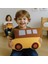 My City Araba Figür Yastığı – Montessori Temalı Sarı Minibüs Yastık | Çocuk Odası Dekoratif Uyku Arkadaşı 1