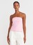 50880 Straplez Peplum Top-Toz Pembe 1