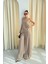 Camel Askılı Bluz Pantolon Takım 2