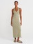 91476 Halter Yaka Midi Elbise-Çağla 1