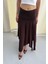 Büzgülü Asimetrik Kesim Kahve Manolya Etek 2